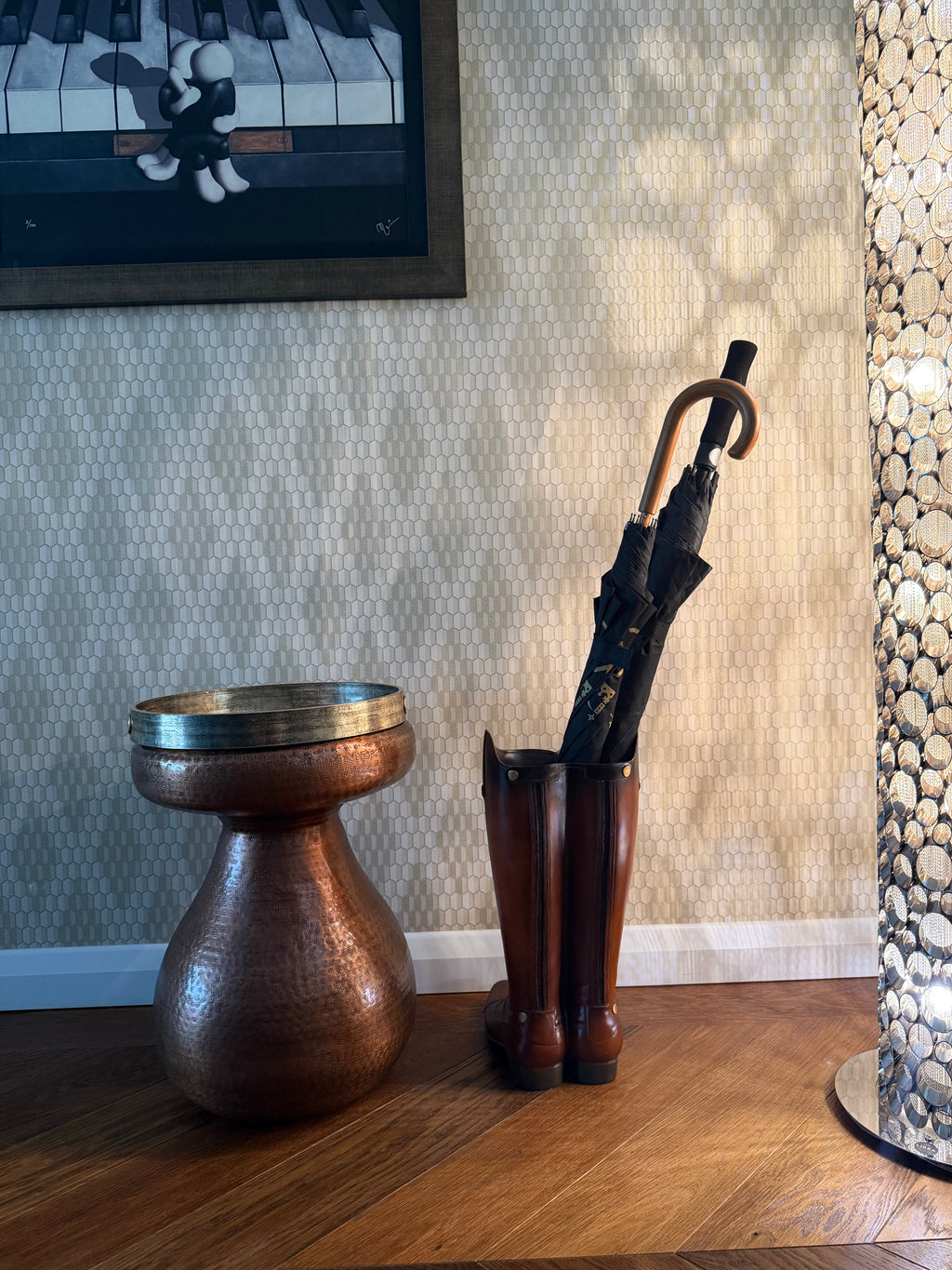 Rustic Boot Umbrella Stand