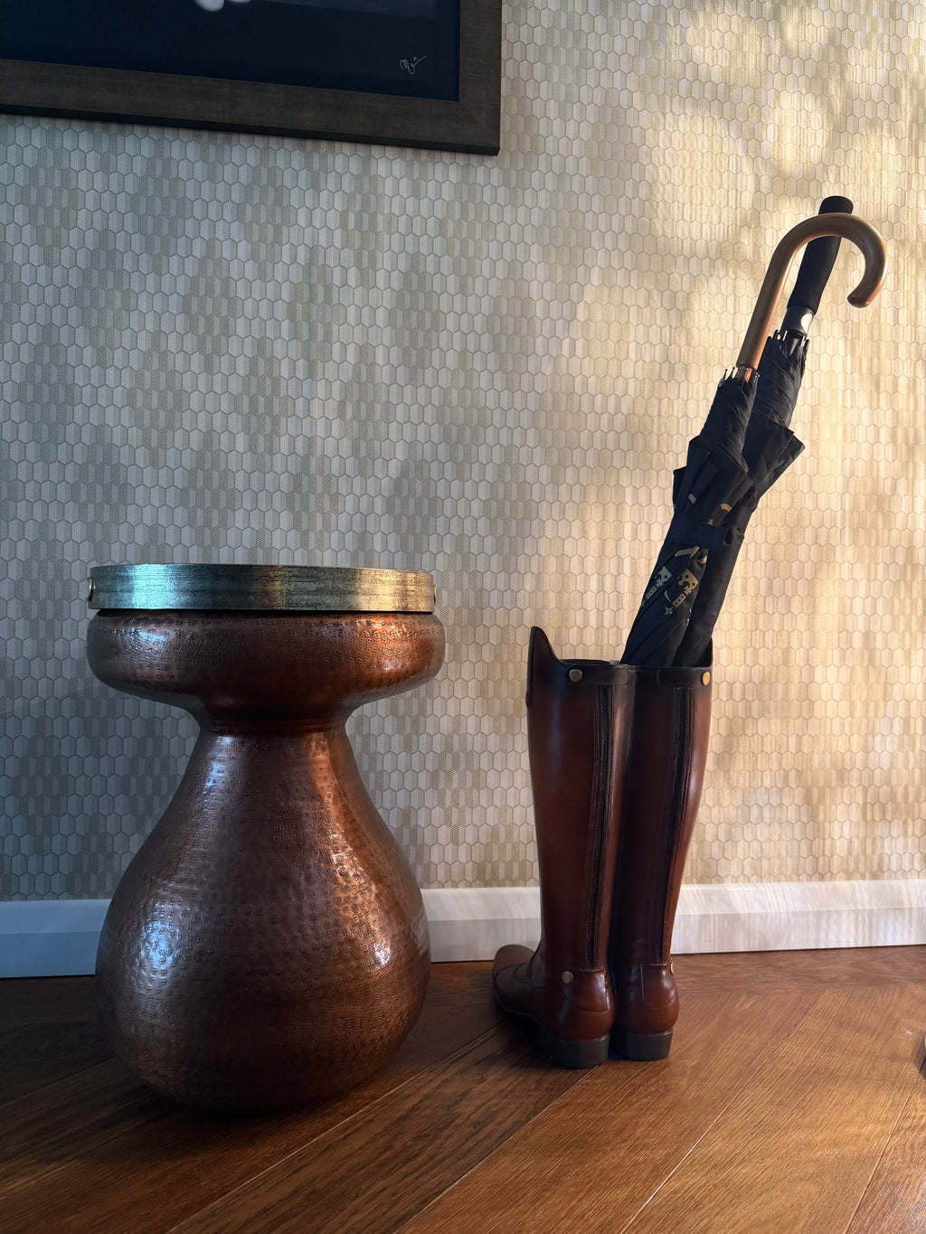 Rustic Boot Umbrella Stand
