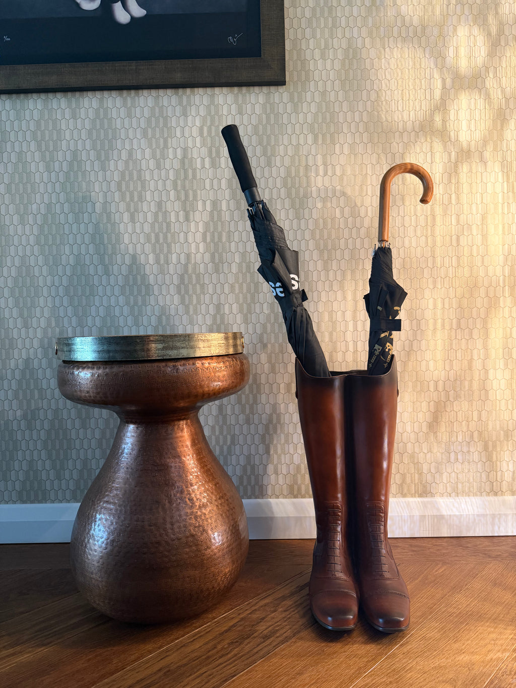 Rustic Boot Umbrella Stand