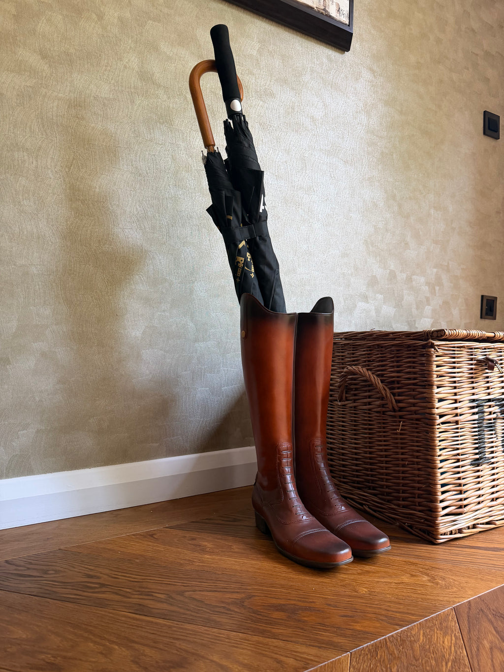 Rustic Boot Umbrella Stand