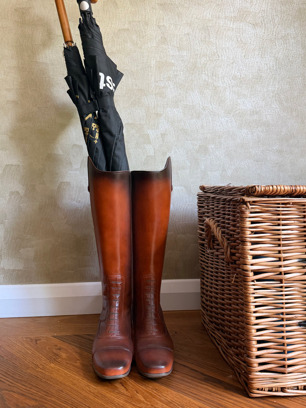 Rustic Boot Umbrella Stand