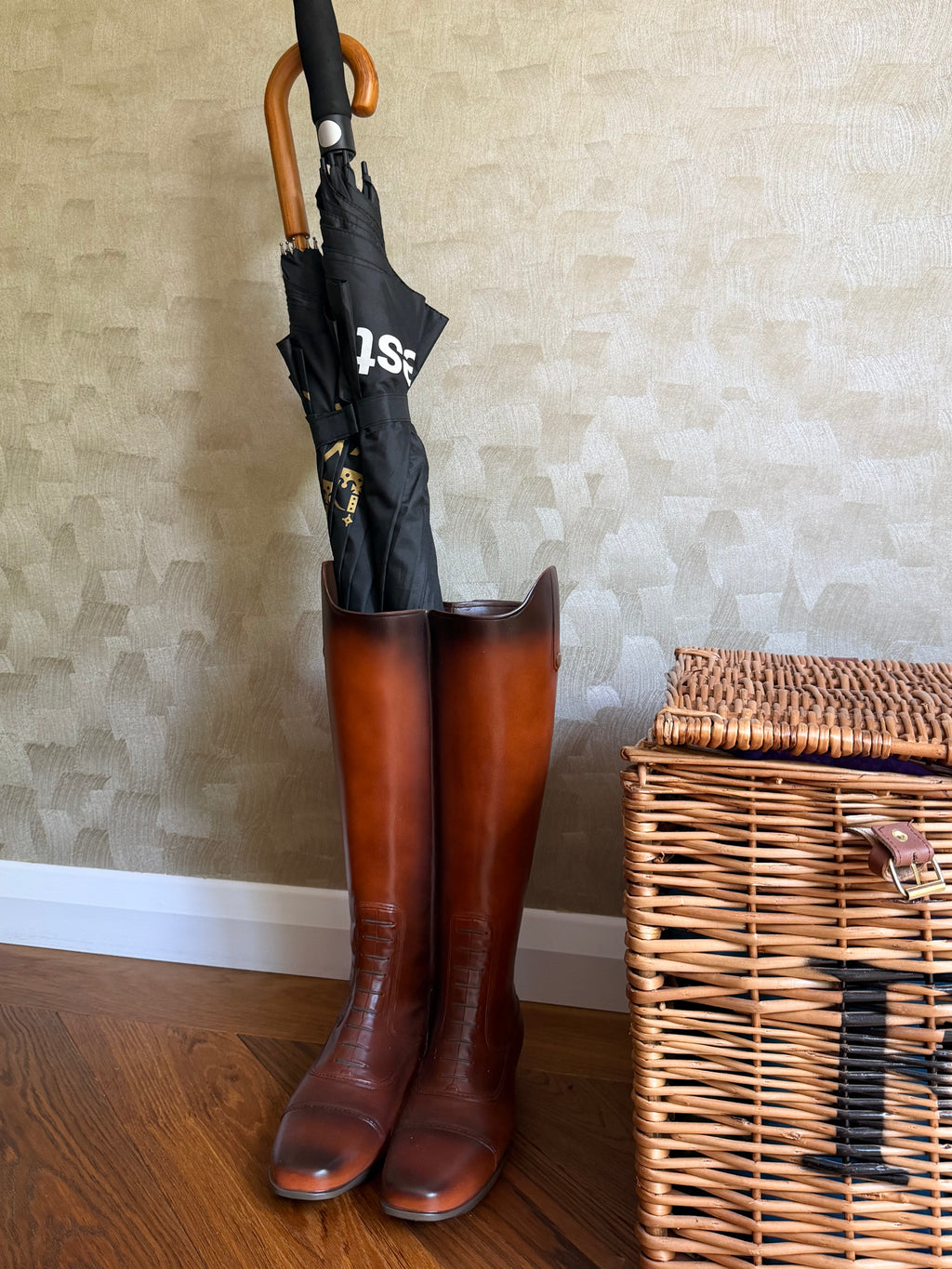 Rustic Boot Umbrella Stand