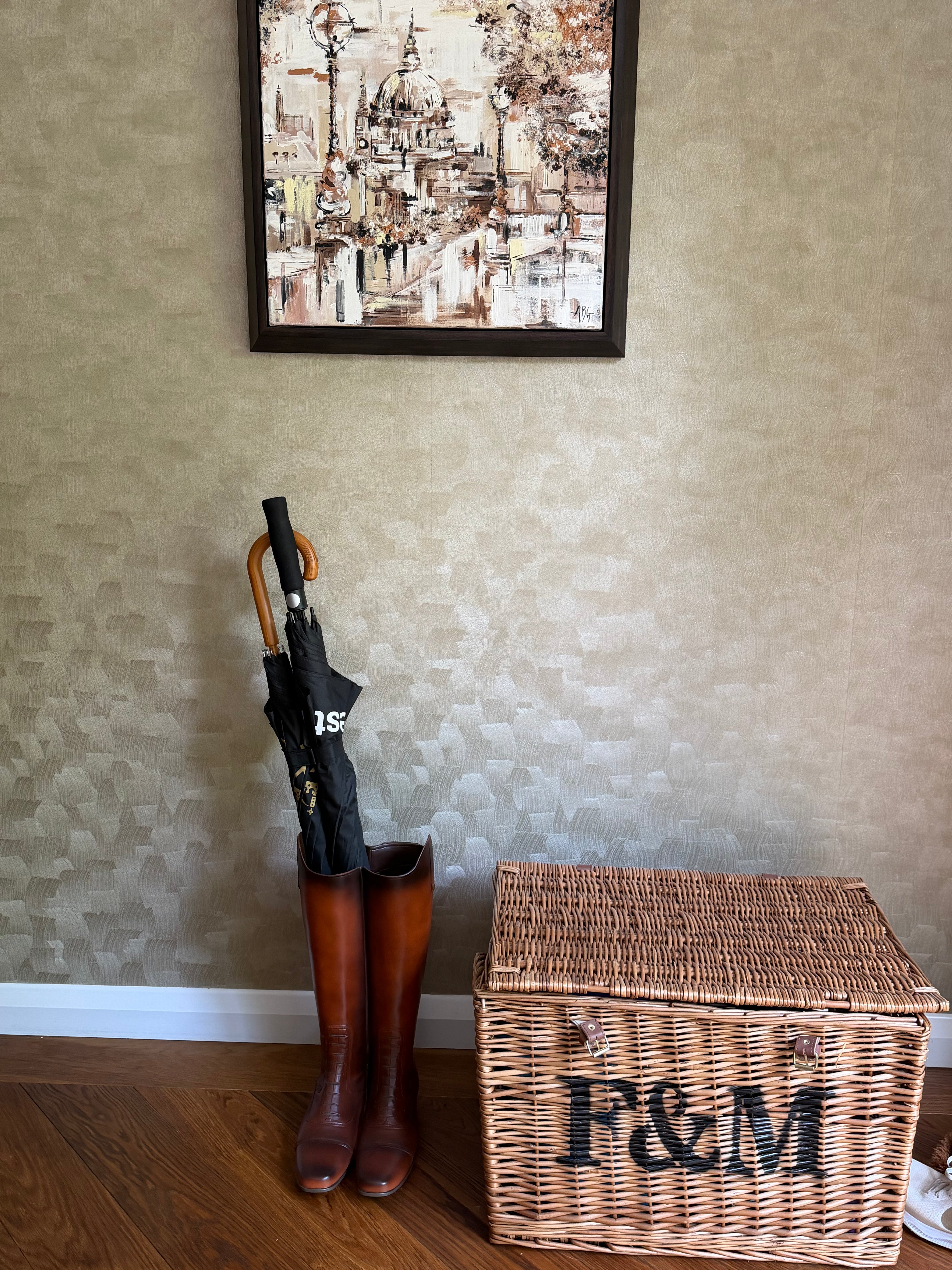 Rustic Boot Umbrella Stand