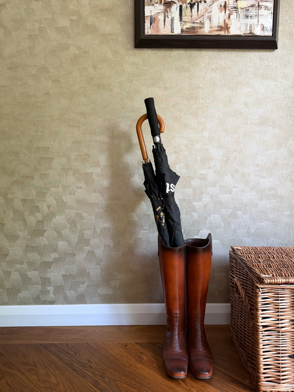Rustic Boot Umbrella Stand