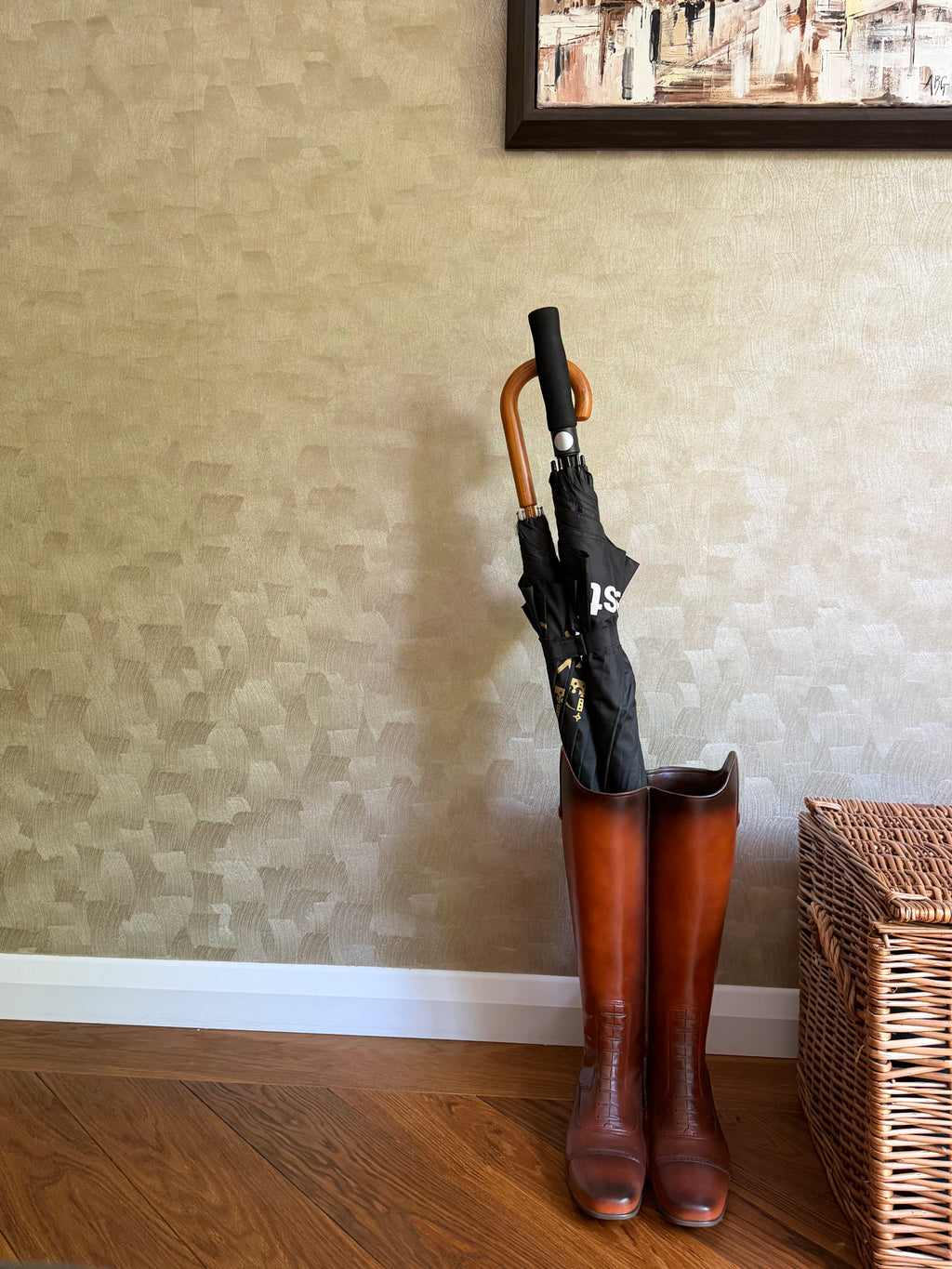 Rustic Boot Umbrella Stand