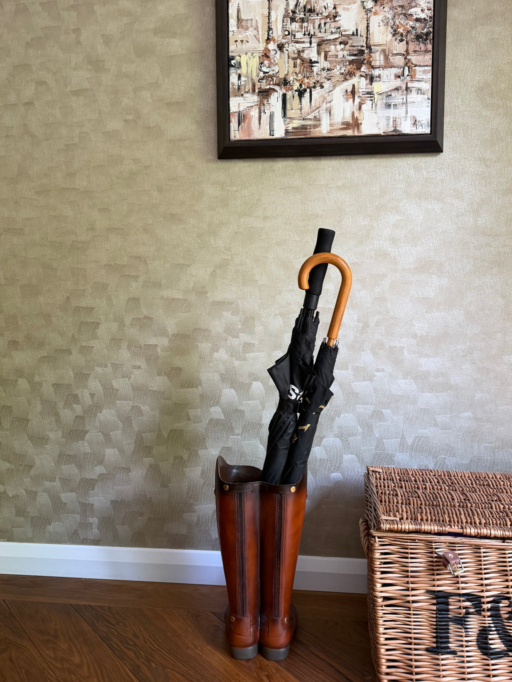 Rustic Boot Umbrella Stand