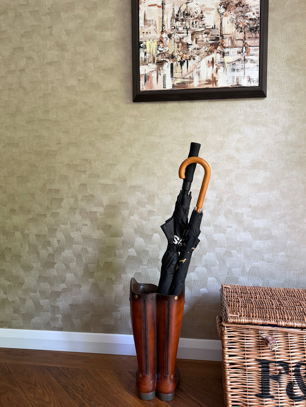 Rustic Boot Umbrella Stand