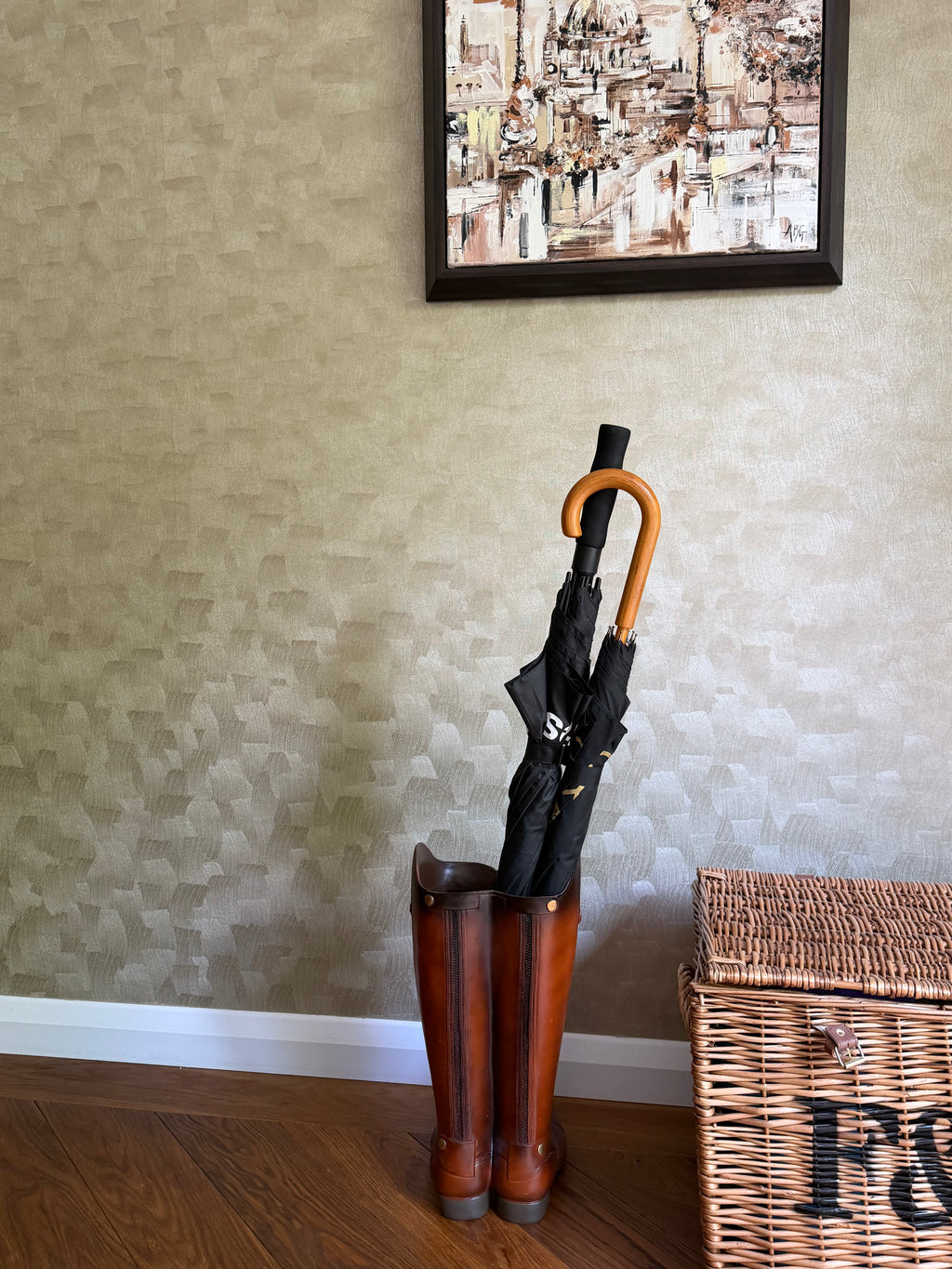 Rustic Boot Umbrella Stand
