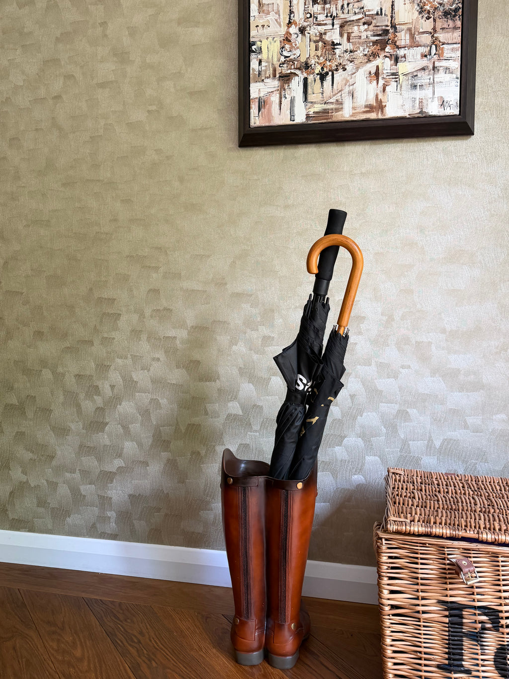 Rustic Boot Umbrella Stand