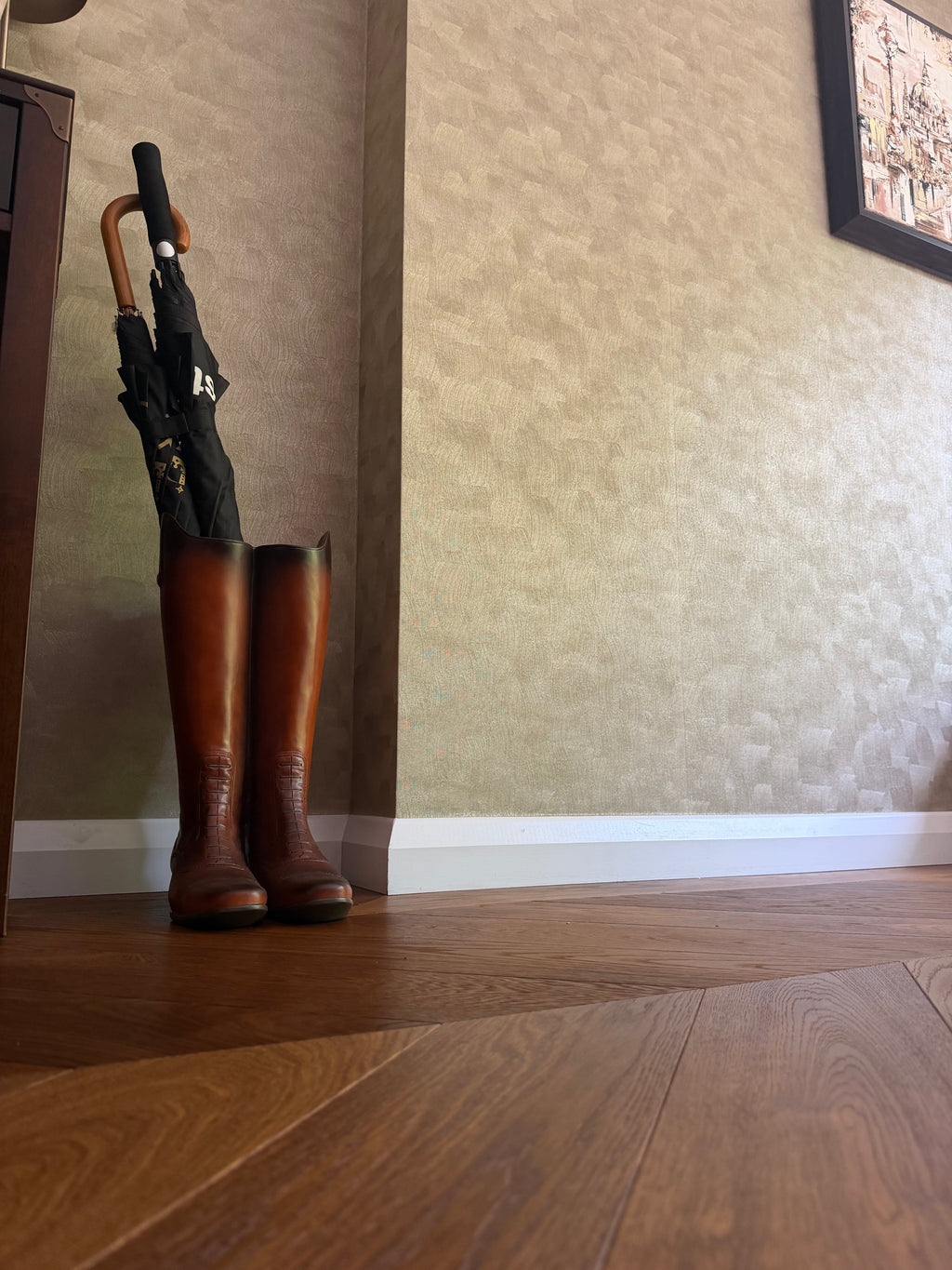 Rustic Boot Umbrella Stand