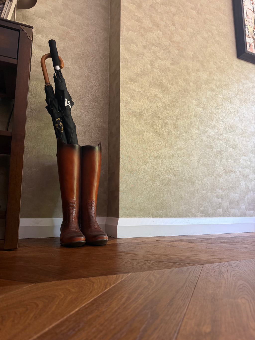 Rustic Boot Umbrella Stand