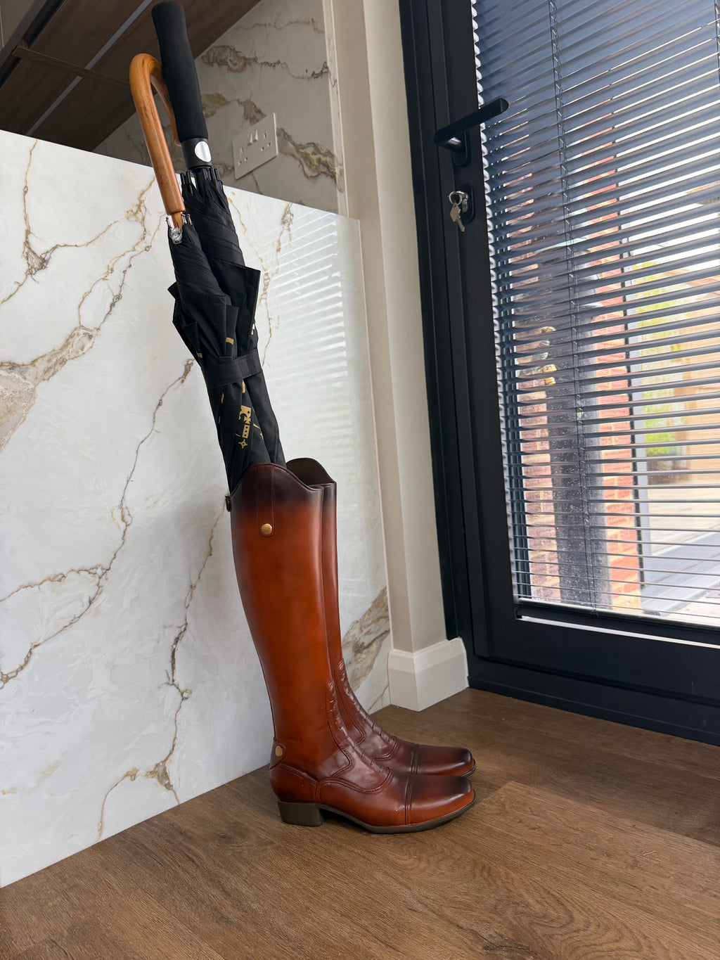 Rustic Boot Umbrella Stand