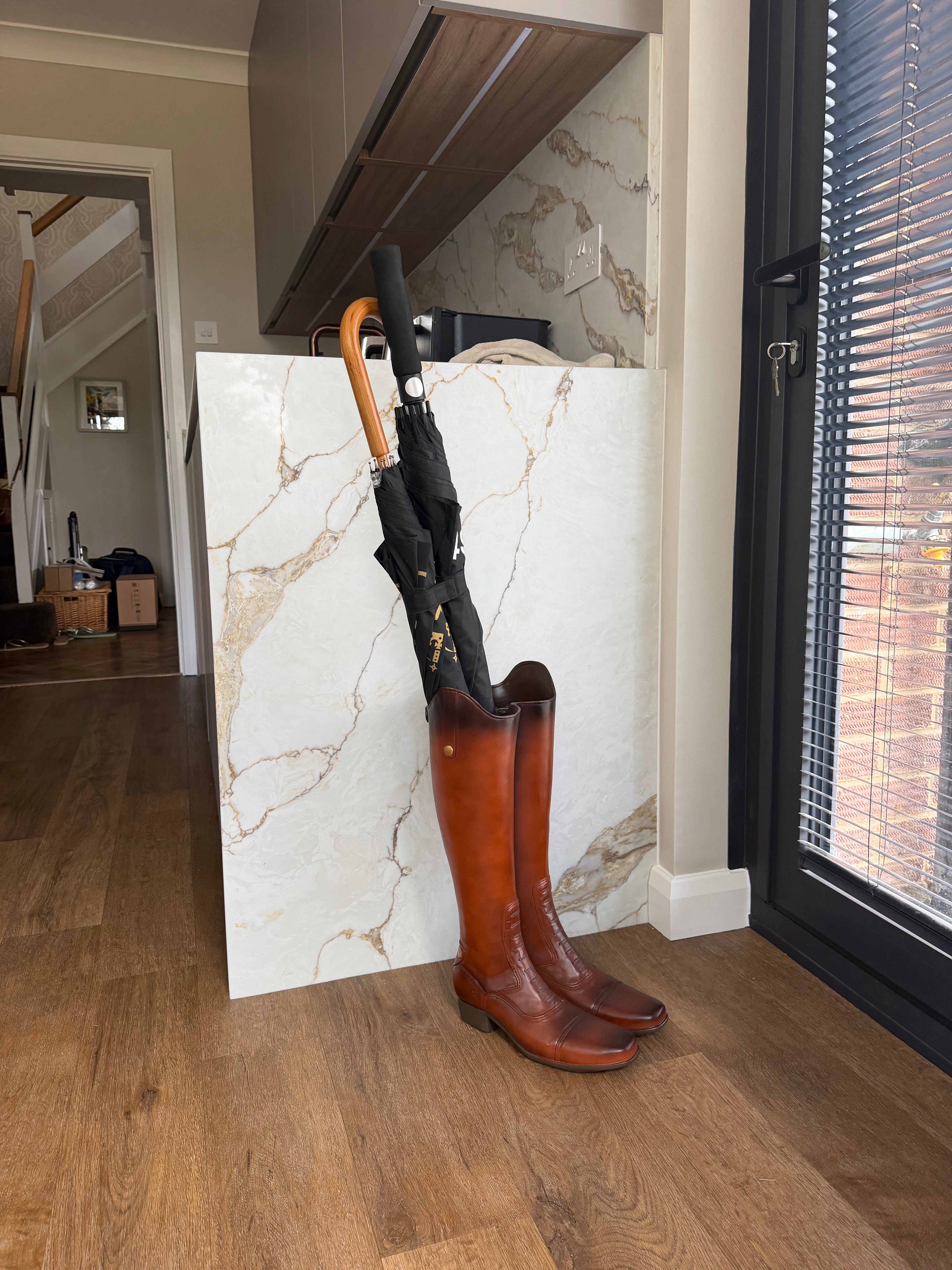 Rustic Boot Umbrella Stand
