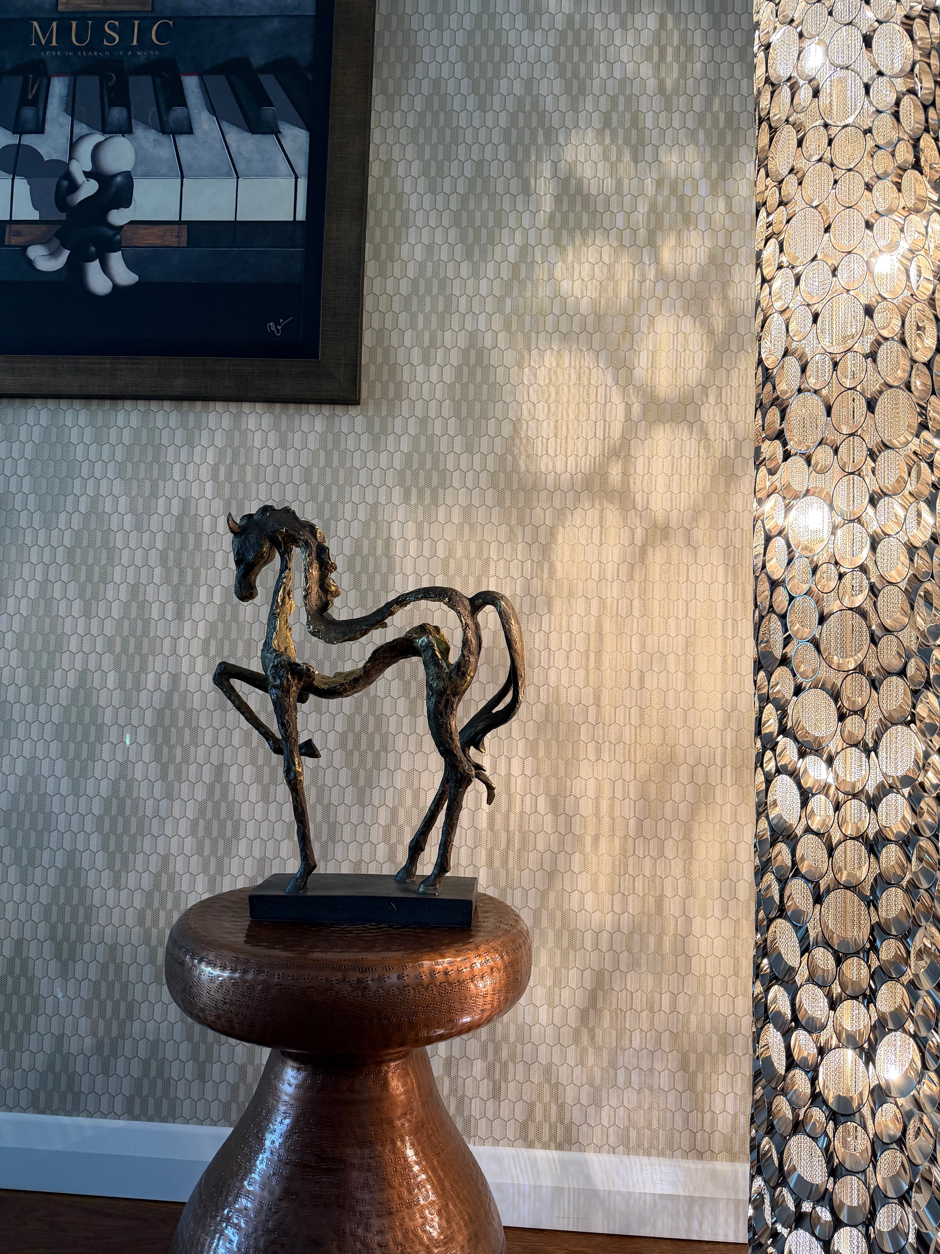 Majestic Prancing Horse Sculpture