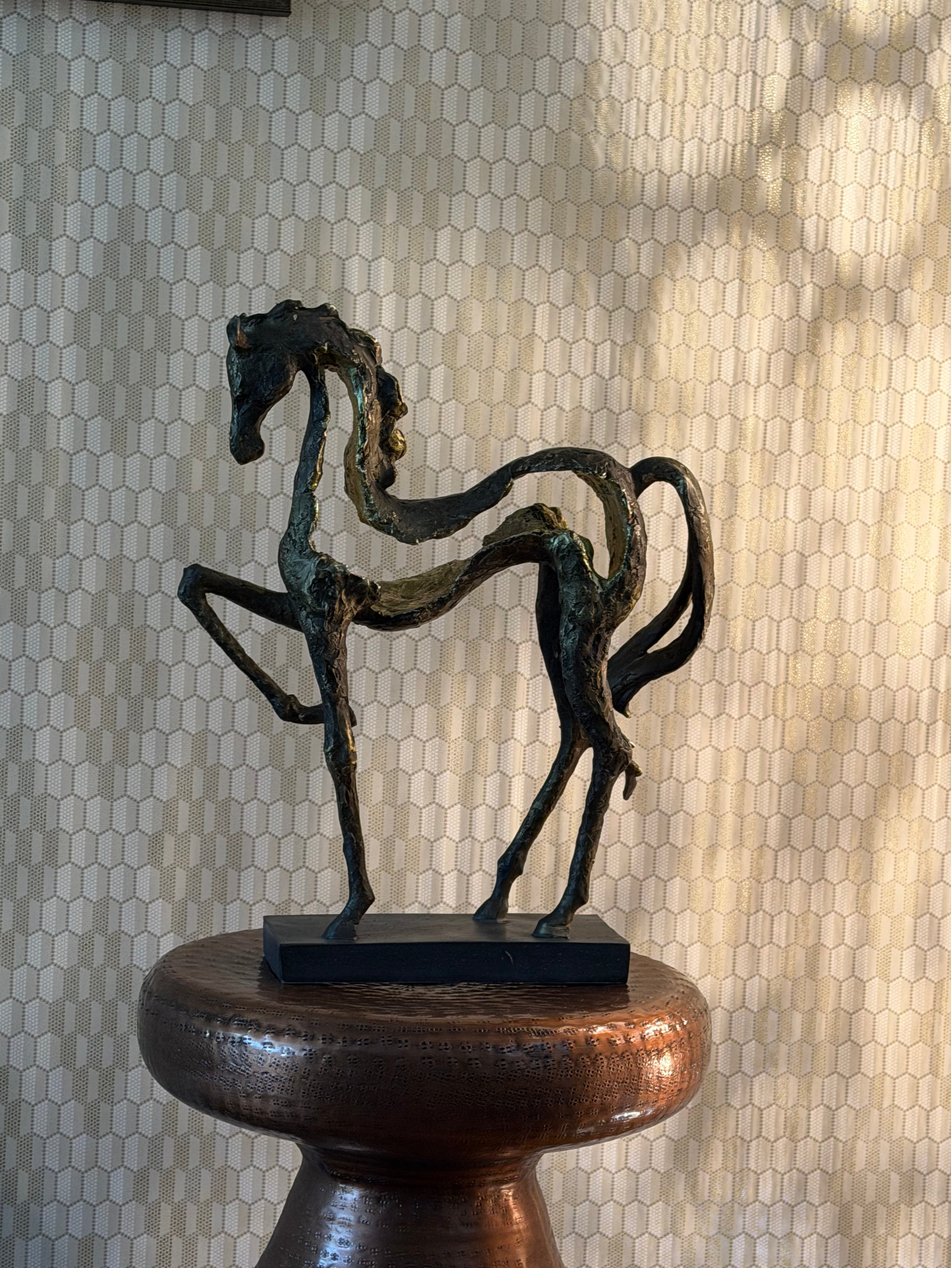 Majestic Prancing Horse Sculpture