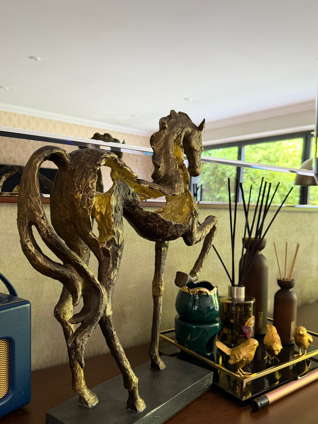 Majestic Prancing Horse Sculpture