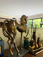 Majestic Prancing Horse Sculpture