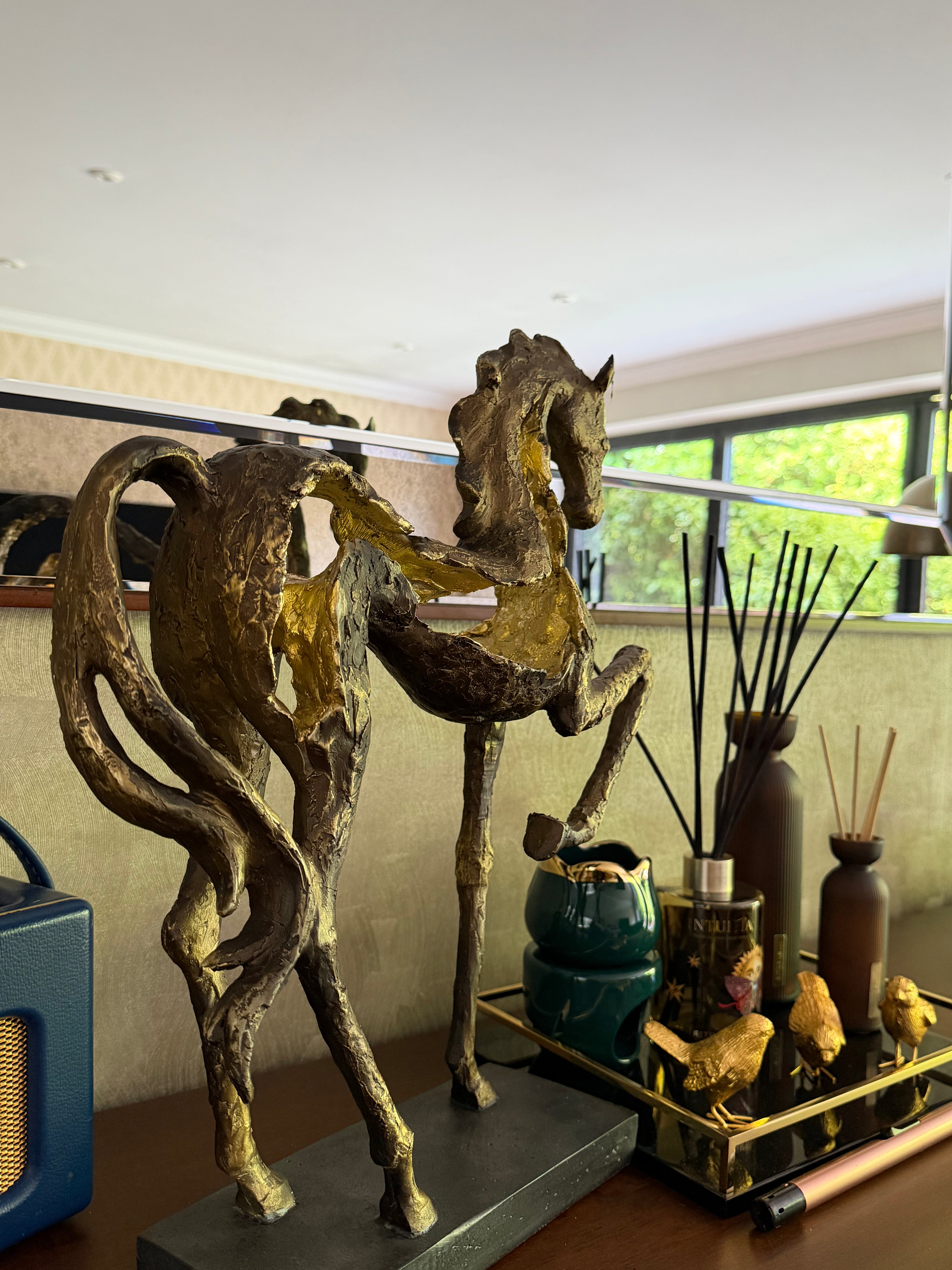 Majestic Prancing Horse Sculpture