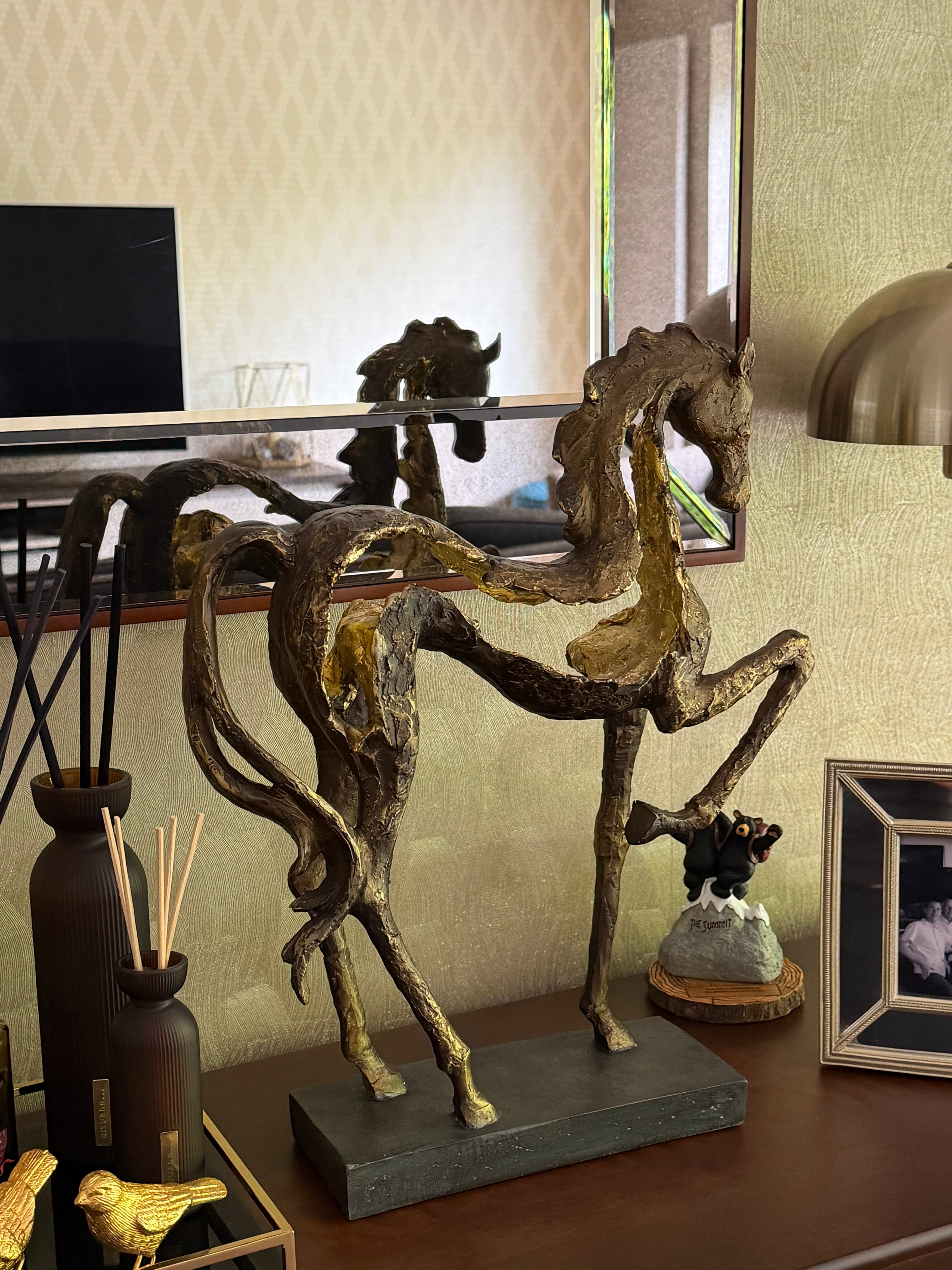 Majestic Prancing Horse Sculpture