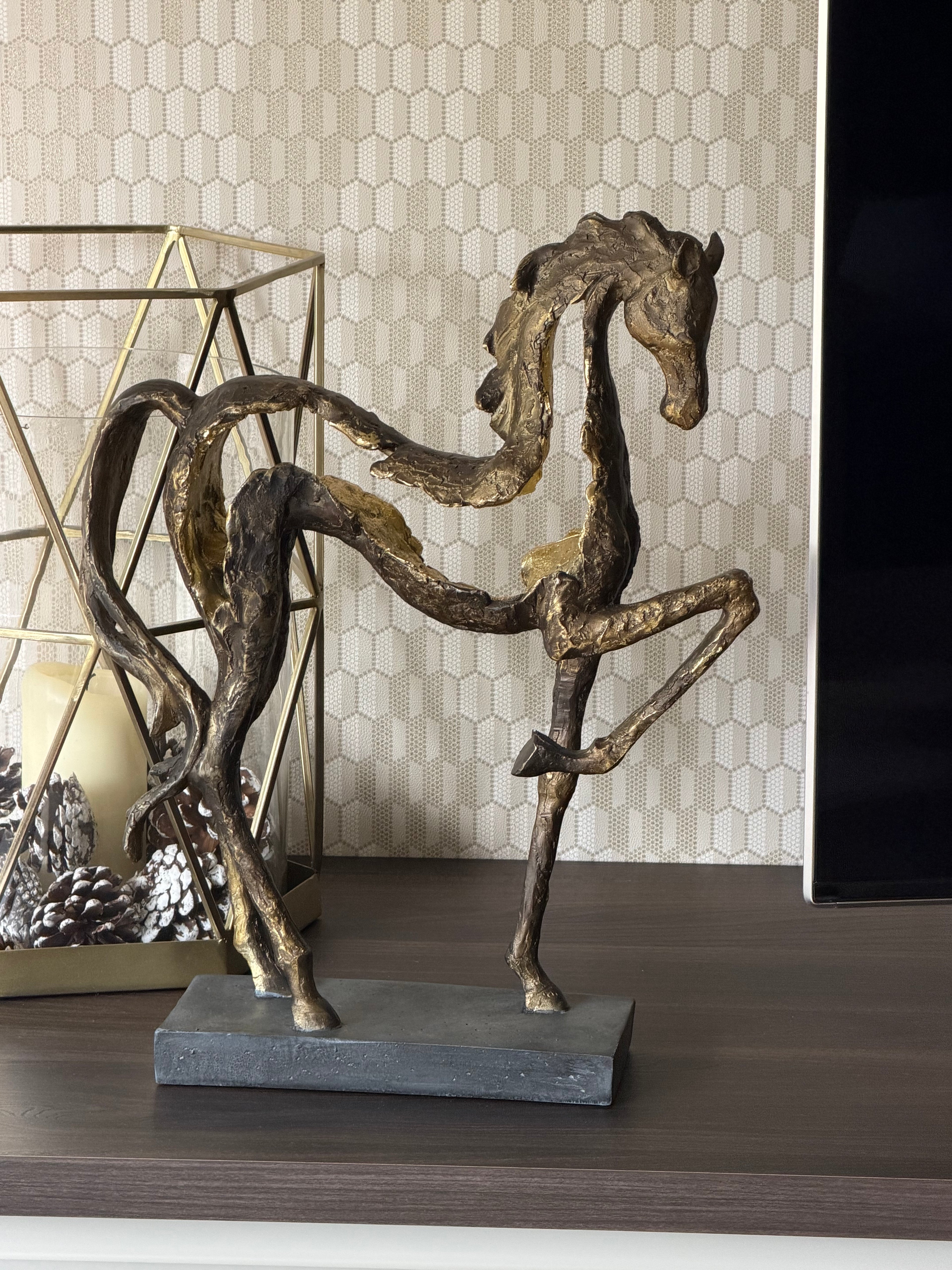 Majestic Prancing Horse Sculpture