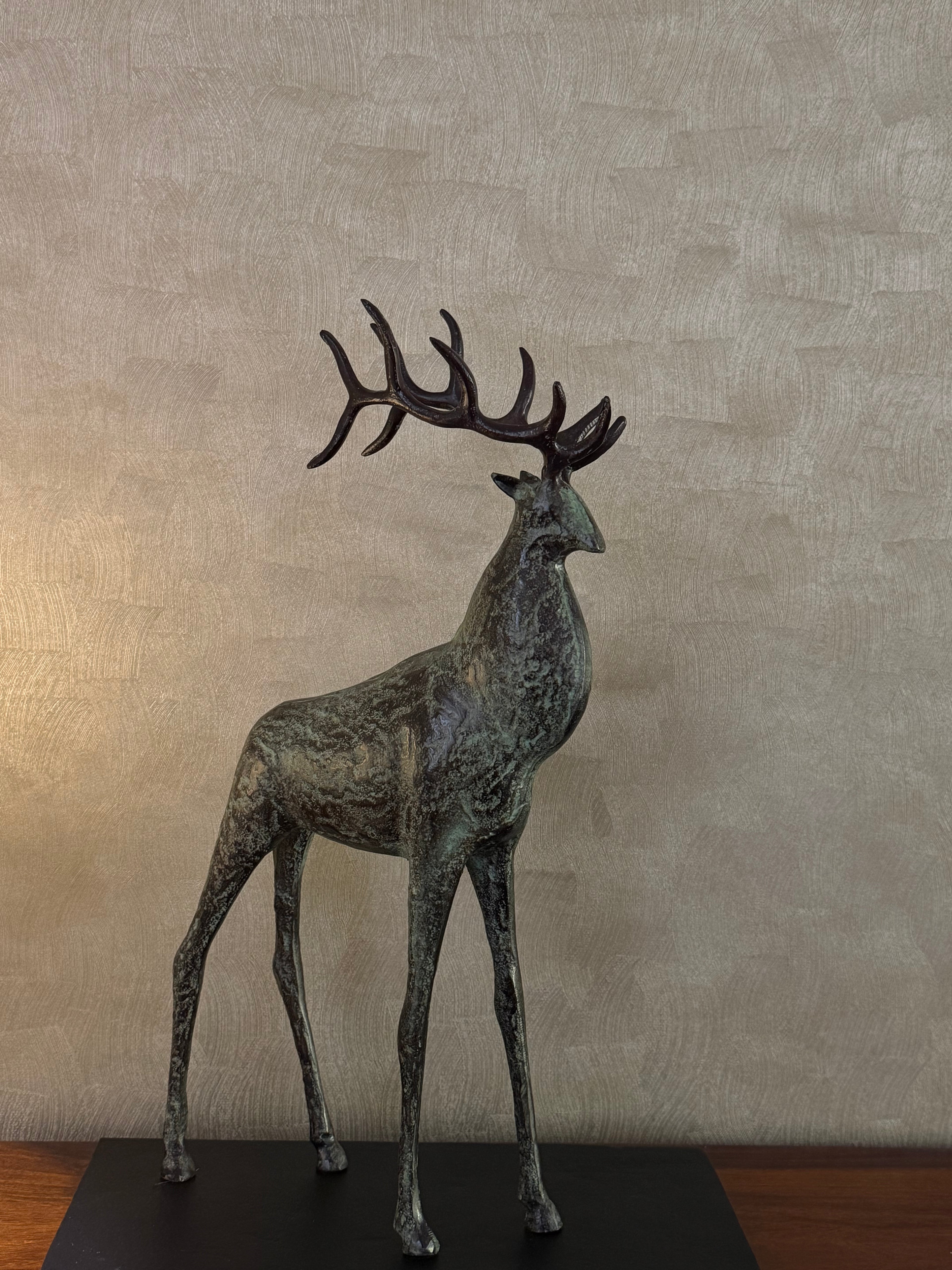 Aluminium Stag Sculpture - Medium