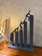 Climbing The Blocks Sculpture