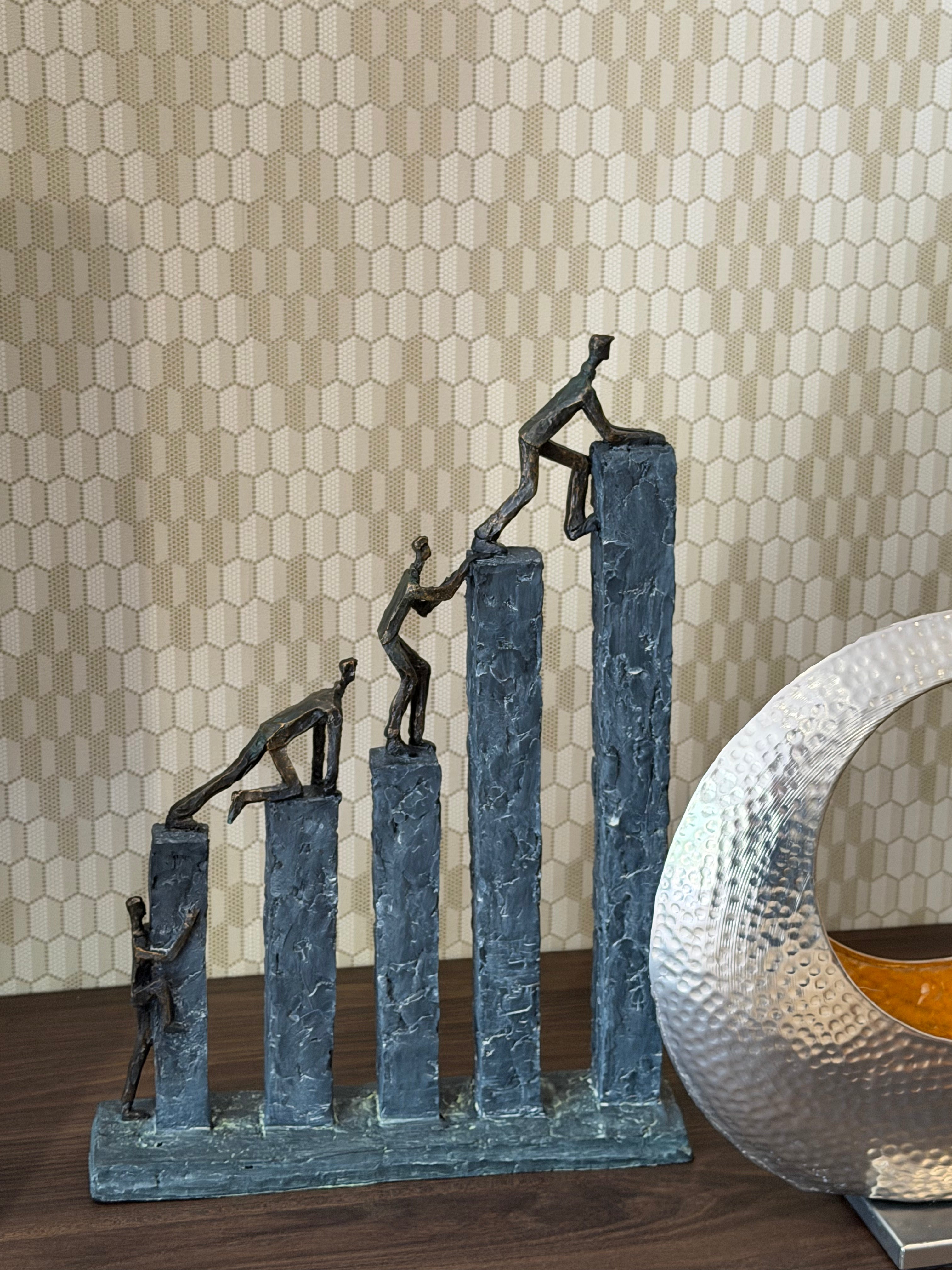 Climbing The Blocks Sculpture