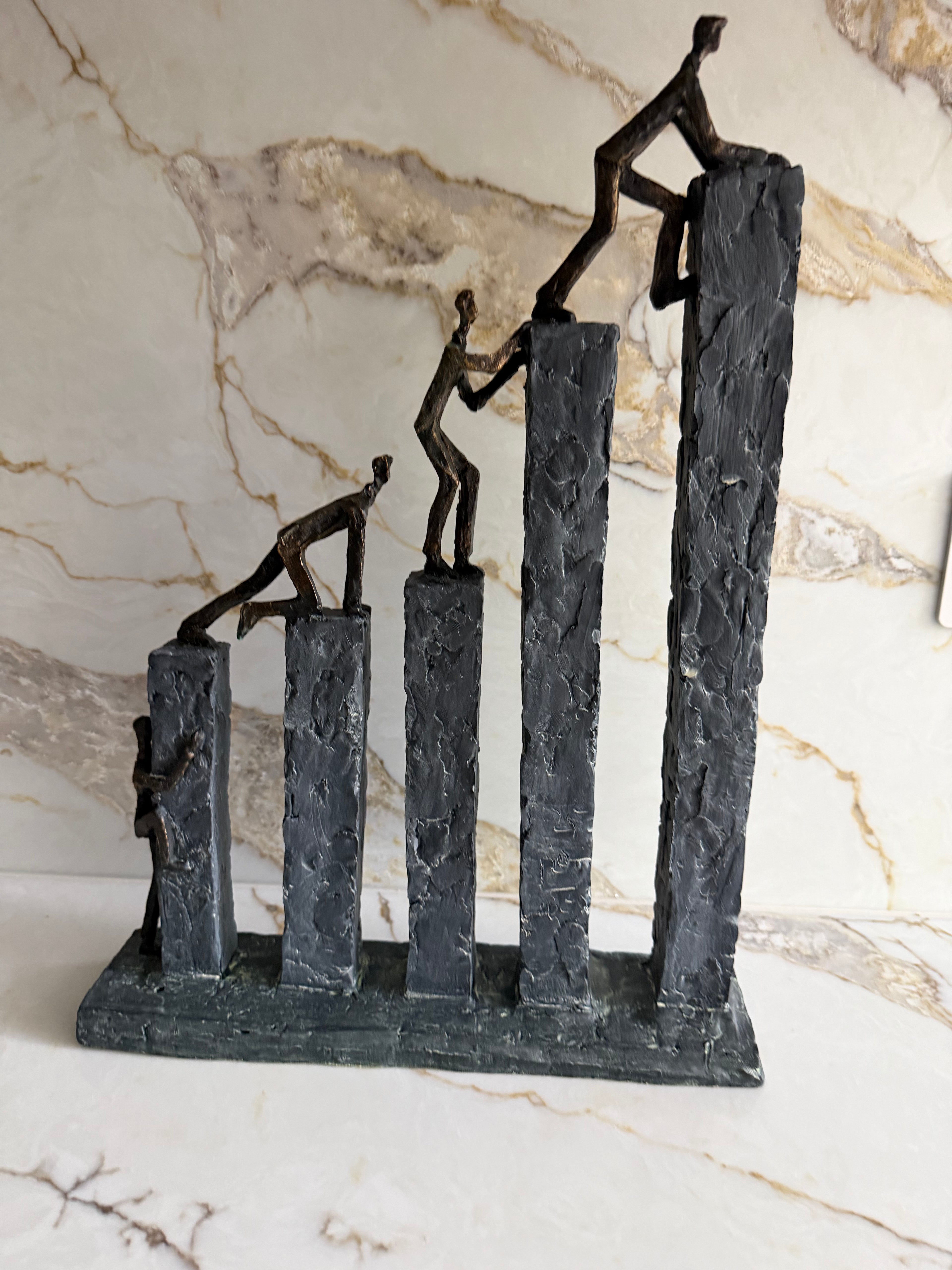 Climbing The Blocks Sculpture