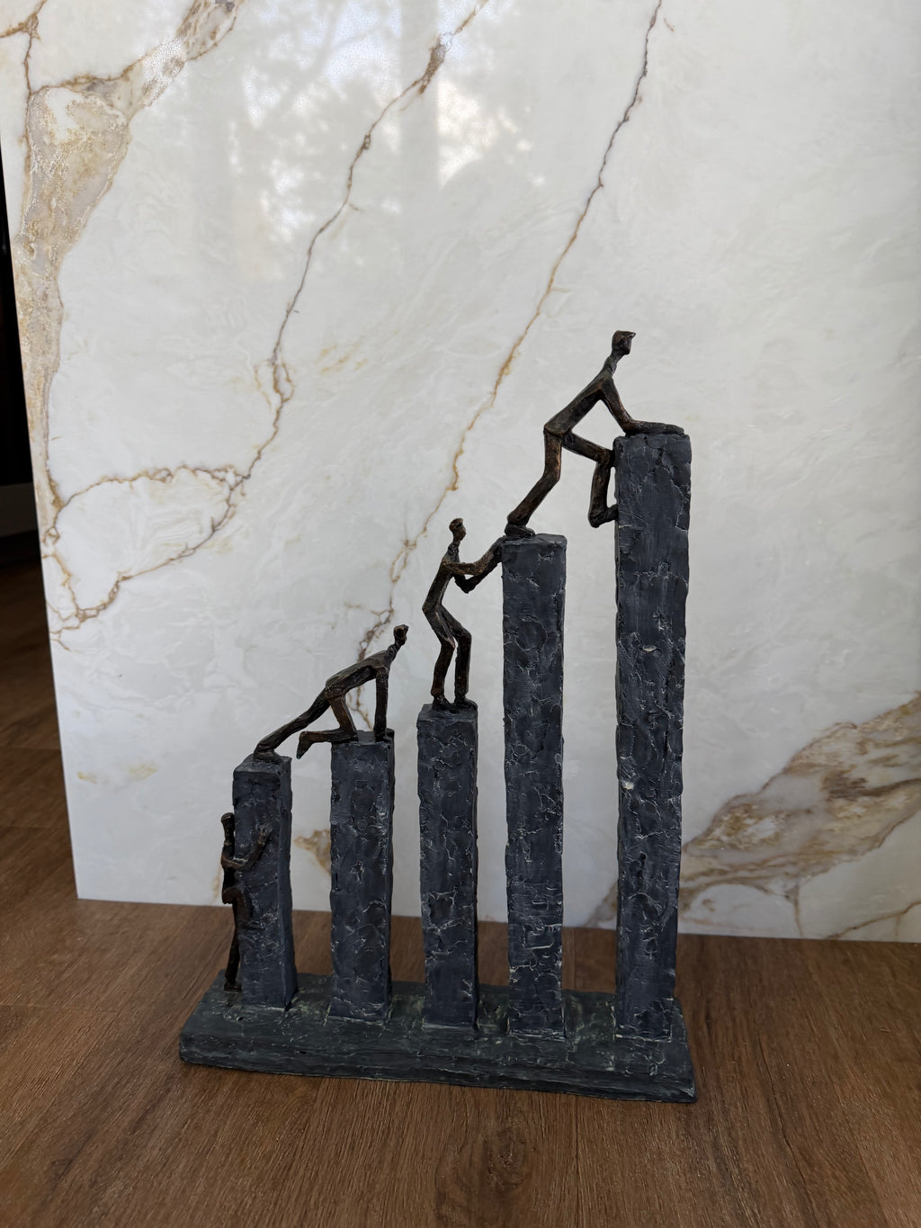 Climbing The Blocks Sculpture