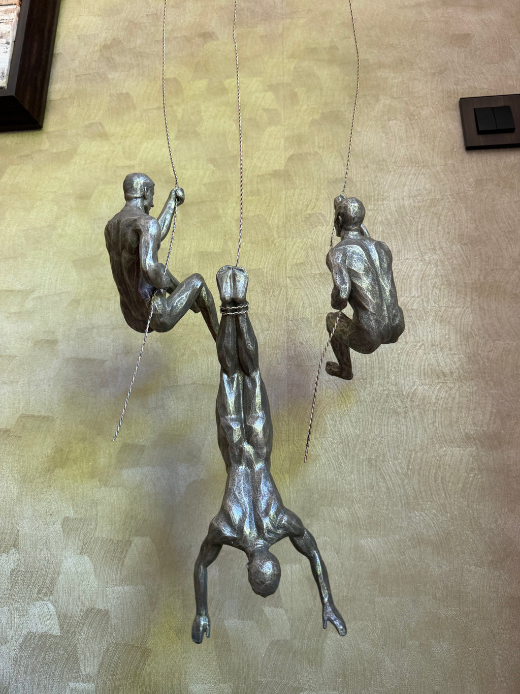 Climbing Men Trio - Silver Colour Wall Art