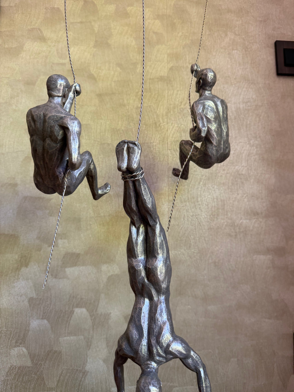 Climbing Men Trio - Silver Colour Wall Art
