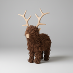 Stirling Standing Stag Wooden Sculpture Brown