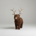 Stirling Standing Stag Wooden Sculpture Brown
