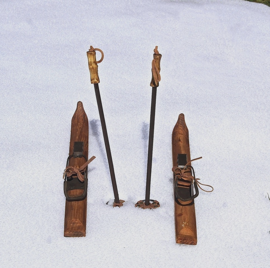 Pair of Skis and Sticks