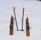 Pair of Skis and Sticks