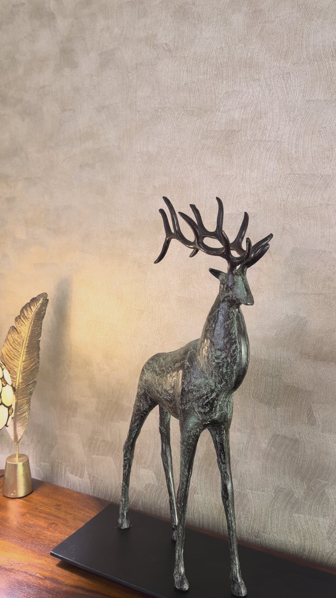 Aluminium Stag Sculpture - Medium