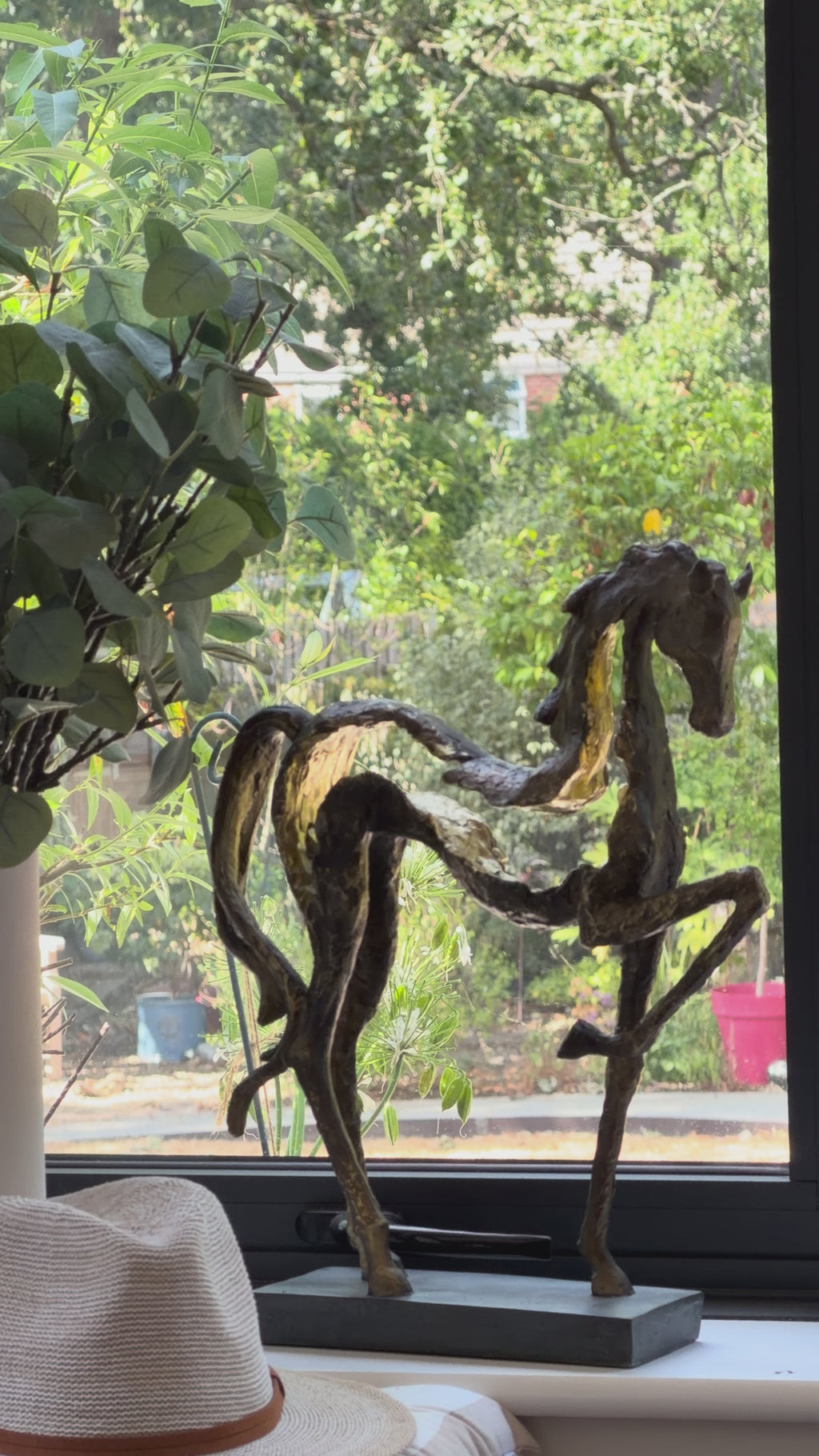 Majestic Prancing Horse Sculpture