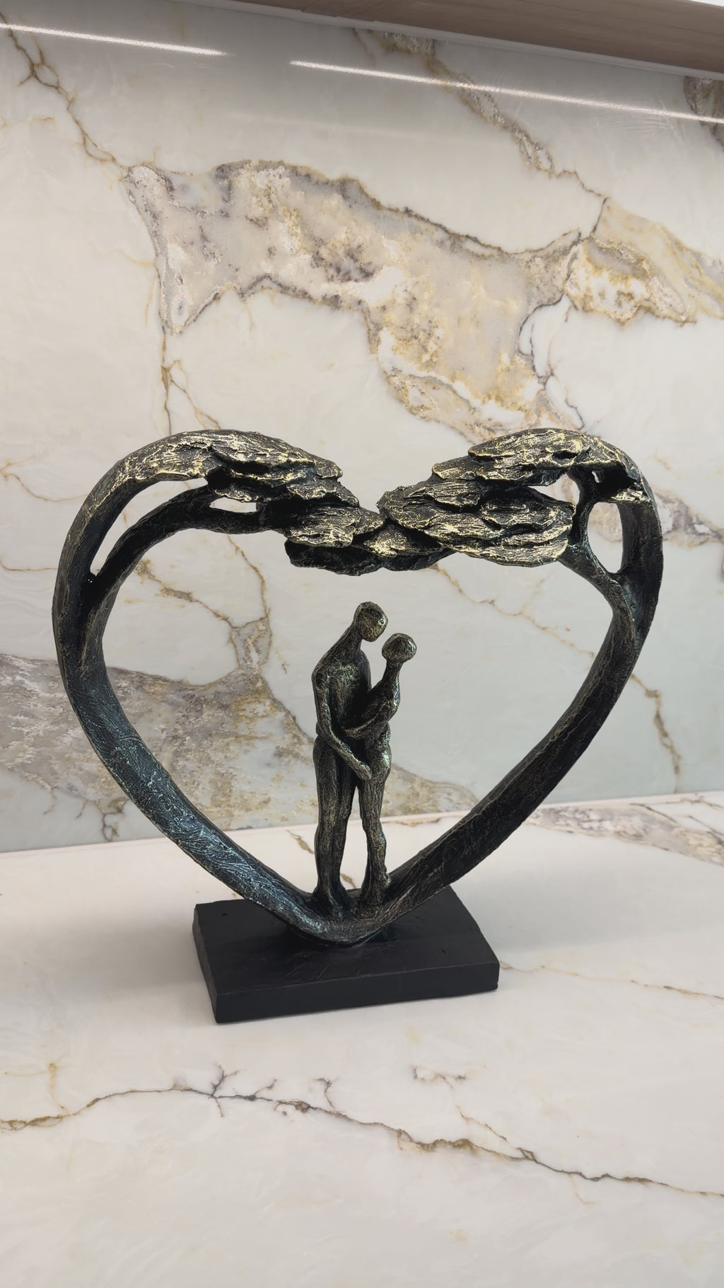 Loving Couple Standing In Heart Tree