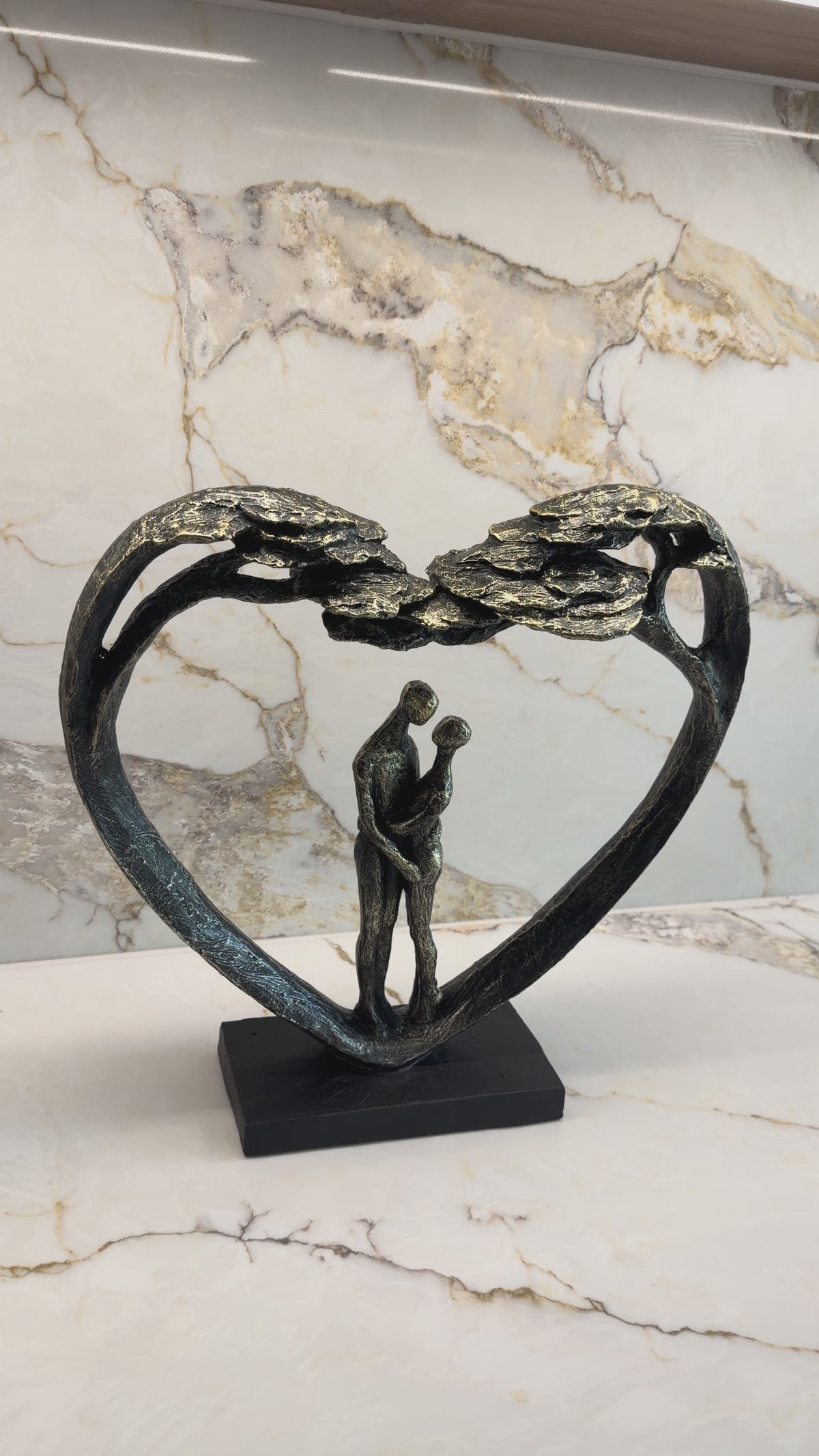 Loving Couple Standing In Heart Tree