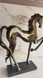 Majestic Prancing Horse Sculpture