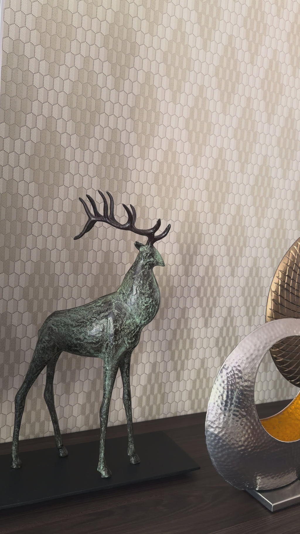 Aluminium Stag Sculpture - Medium