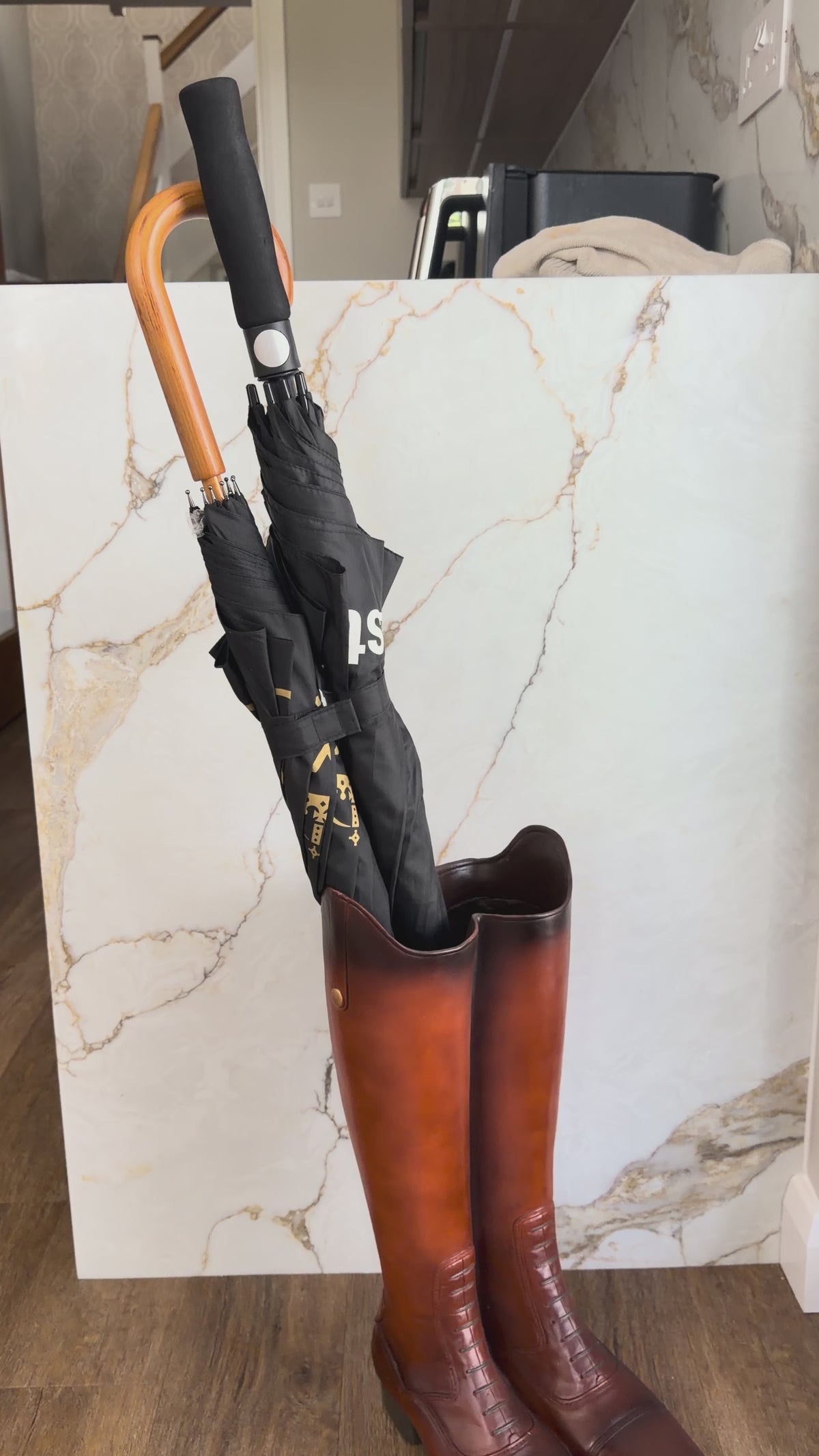 Rustic Boot Umbrella Stand