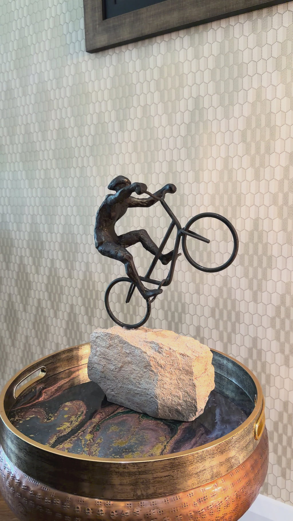 The Mountain Bike Rider Sculpture